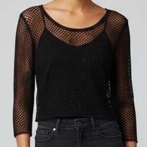 NWOT  DOLCE & GABBANA VTG 1990s Sheer Mesh 3/4 Sleeve Size 44  Goth